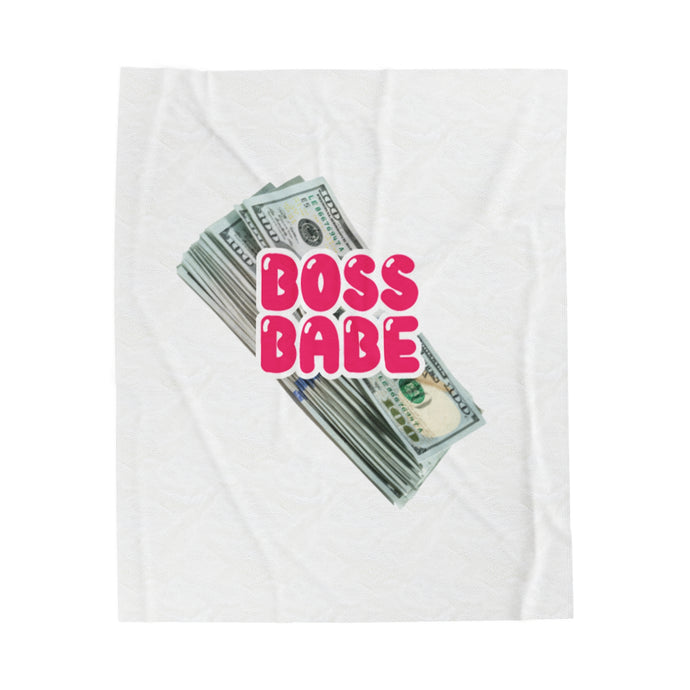 Boss Babe GRIND  Velveteen Plush Blanket