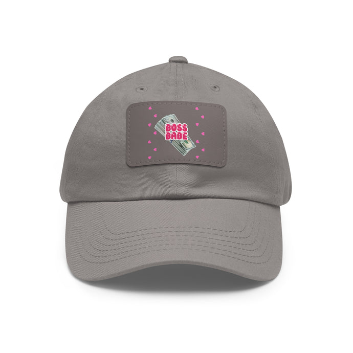 Boss Babe  Hat with Leather Patch (Rectangle)