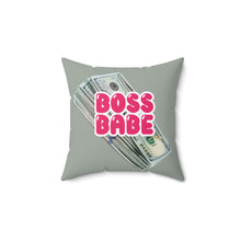 Load image into Gallery viewer, Boss Babe HUSTLE Spun Polyester Square Pillow