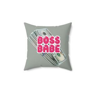 Boss Babe HUSTLE Spun Polyester Square Pillow